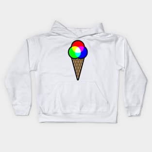 RGB Ice (Red Green Blue Ice Cream) Kids Hoodie